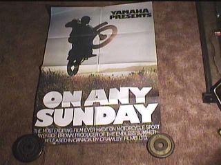 On Any Sunday Orig 27x40 Movie Poster 1971 Biker Steve Mcqueen Motorcycle Race