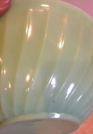 Vintage Fire King Green Jadeite Swirl Mixing Bowls 9 Inch & 8 Inch 7