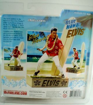 Elvis Blue 1961 Hawaii McFarlane Figurine with Surfboard and Base 2006 NOS 2