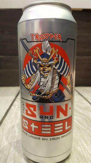 Iron Maiden Trooper Beer Sun And Steel.  Extremely Rare Can 500ml Size.