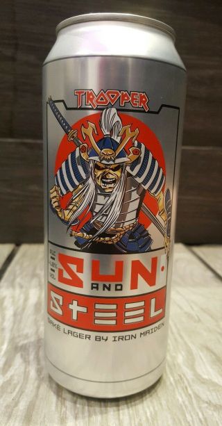Iron Maiden Trooper Beer Sun and Steel.  EXTREMELY RARE CAN 500ML Size. 8