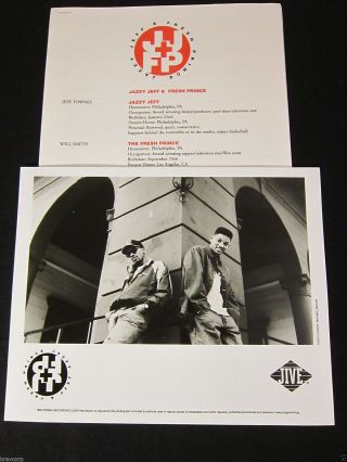 Dj Jazzy Jeff & The Fresh Prince ‘code Red’ 1993 Press Kit—photo—will Smith