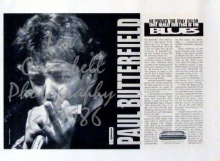 Paul Butterfield Poster (rare Oop) - Hohner Harmonica Legends Of The Blues Series
