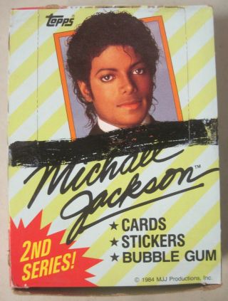 1984 Topps Michael Jackson Series 2 Trading Cards Box 36 Count Wax Packs