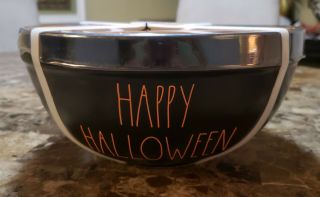 Rae Dunn Halloween Mixing Bowl Set Of 3 Black And Orange Htf Ceramic