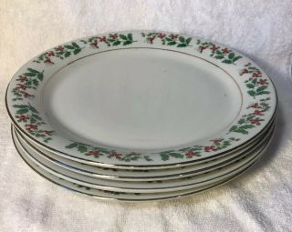 CHRISTMAS CHARM GIBSON EVERYDAY HOLLY & BERRY DINNER SET SERVICE FOR 4 - 20 PIECE 3