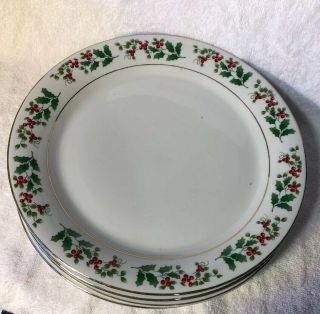 CHRISTMAS CHARM GIBSON EVERYDAY HOLLY & BERRY DINNER SET SERVICE FOR 4 - 20 PIECE 4