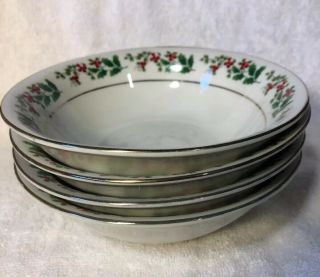 CHRISTMAS CHARM GIBSON EVERYDAY HOLLY & BERRY DINNER SET SERVICE FOR 4 - 20 PIECE 8