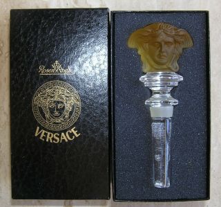 Rosenthal Versace crystal glass Medussa bottle stopper 2