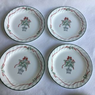 CORELLE by CORNING Callaway Holiday Ivy Dessert Plates Red Bird Set of 6 or 12 5