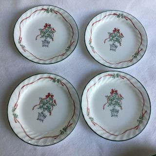 CORELLE by CORNING Callaway Holiday Ivy Dessert Plates Red Bird Set of 6 or 12 6