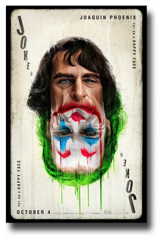 Joker Movie Poster 2019 11 " X17 " Joaquin Phoenix Card Usa Ships Sameday