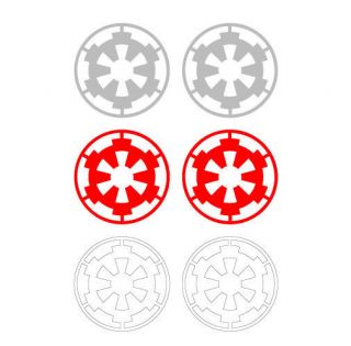 Star Wars Tie Fighter Or At - At Pilot Imperial Cog Sticker Decal Set Cosplay