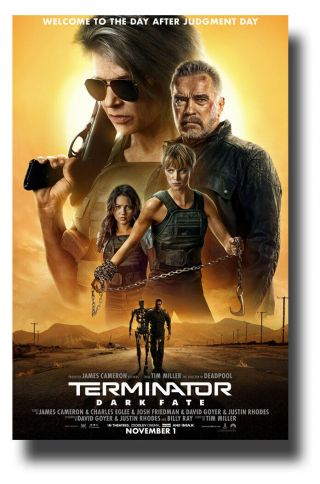 Terminator Dark Fate Movie Poster - 11 " X17 " Head Col Sameday Ship From Usa