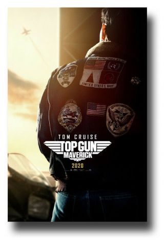 Maverik Movie Poster Top Gun 2 11 " X17 " Jacket Tom Cruise Usa Sameday Ship