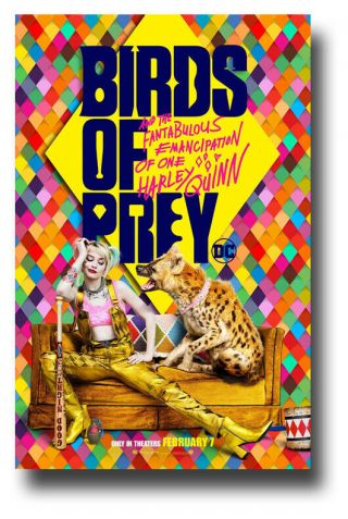Harley Quinn Poster Birds Of Prey Movie 11 " X17 " Car Jackal Sameday Ship From Usa