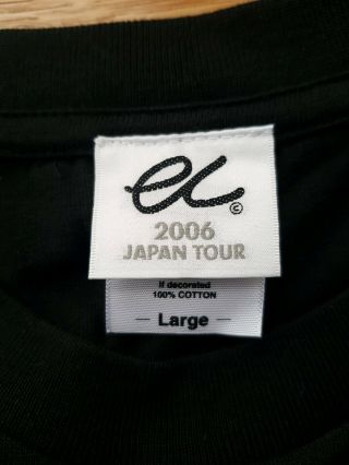 MENS ERIC CLAPTON 2006 JAPAN CONCERT TOUR T - SHIRT SIZE LARGE BLACK VINTAGE 3