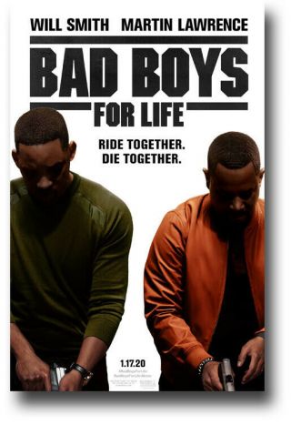 Bad Boys For Life Poster - 11 " X17 " Will Smith Both Wht Sameday Ship From Usa