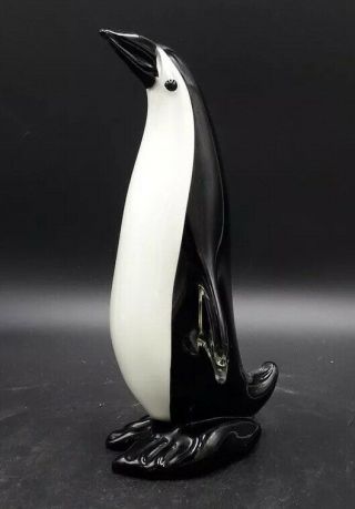 Large And Heavy Murano Glass.  Penguin,  Figurine,  Sculpture,  Ornament