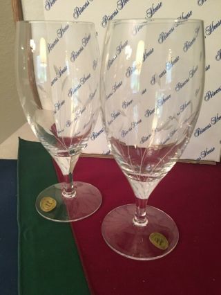 Princess House 967 Lead Crystal Ice Tea Glass Set Of 2,  Made In France Nib