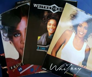 3x Whitney Houston Calendar Uk 1988 1989 Poster Size Photos Official