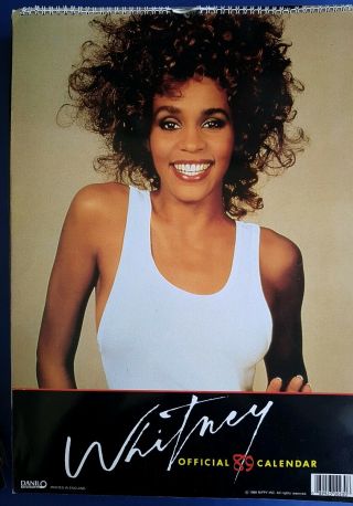 3x Whitney Houston calendar UK 1988 1989 poster size photos official 2