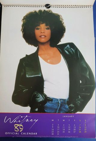 3x Whitney Houston calendar UK 1988 1989 poster size photos official 3