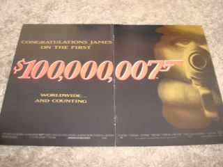 Goldeneye 1995 Oscar Ad Pierce Brosnan As James Bond 007 With Gun,  Bono The Edge