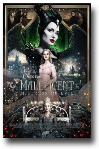 Maleficent Poster - 11 " X17 " 2 Mistress Evil All3cetered Sameday Ship From Usa