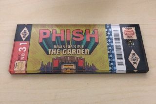 Phish Rare Ptbm Ticket Stub Magnet Nyc Msg Nye 12/31/17