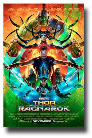 Thor Ragnarok Movie Poster - 11 " X17 " Main Chris Hemsworth Usa Ships Sameday