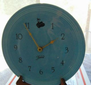 Fiesta Ware Homer Laughlin Periwinkle Blue 10 " Dinner Plate Clock