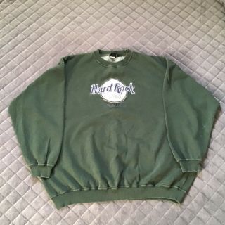 Vintage Hard Rock Hotel Las Vegas Crewneck Sweatshirt Size Xxl Dark Green