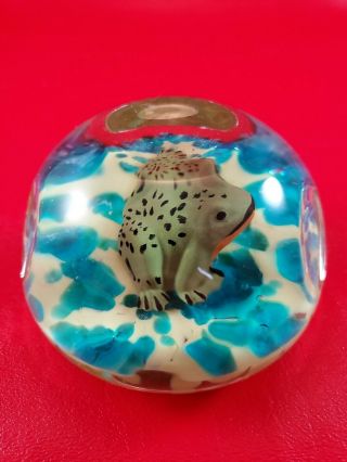 Hand Made By St Clair Frog Paperweight