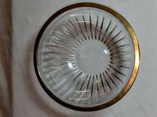Marquis By Waterford Hanover Gold Fine Crystal Bowl 5 " Diameter 3 " Deep Vg