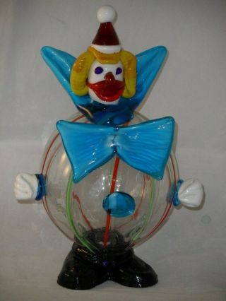 Rare? Vintage Murano Italian Art Glass Clown 9 " (23cms) High