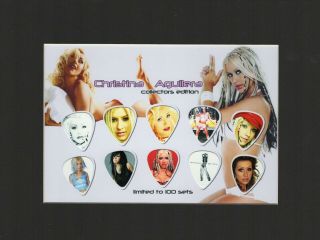Christina Aguilera Matted Picture Guitar Pick Set Limited Say Something