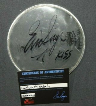 Kiss Eric Singer Signed Wantagh York Drumhead 8 Inch Autograph