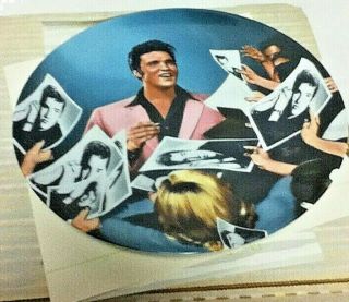 Elvis Presley Looking At A Legend Stage Door Autographs Ceramic Glass Plate