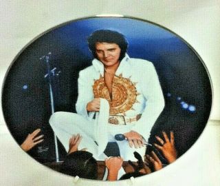 Elvis Presley Love Me Glass Collector Plate The Tour Finale Indianapolis 