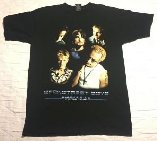 Backstreet Boys Black & Blue World Tour 2001 T Shirt 90s Boy Band Size Medium