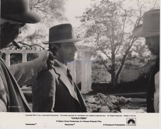 Chinatown Jack Nicholson John Huston 1974 8x10 With Caption Sheet