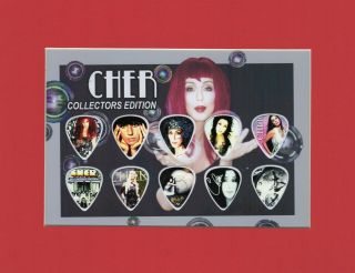 Cher Matted Picture Guitar Pick Set Half Breed I Got You Babe Believe