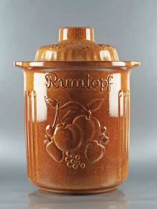 West German Pottery Scheurich 829 - 29 Vintage Retro 1970s 1960s Rum Crock Rumtopf