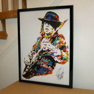 Stevie Ray Vaughan Srv Singer Guitar Blues Music Poster Print Wall Art 18x24