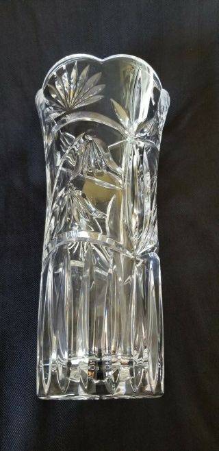 Princess House 724 Highlights 24 Lead Crystal Vase Made In Italy 11 5/8 " Tall