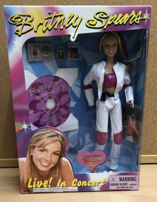 Britney Spears Live In Concert Doll White Outfit Dress With Cd Inside
