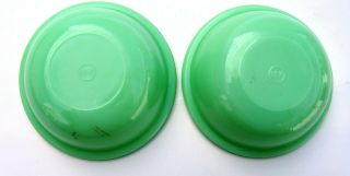 Set Of 2 Vintage Jadite Green Mckee Glass Small Berry Bowls