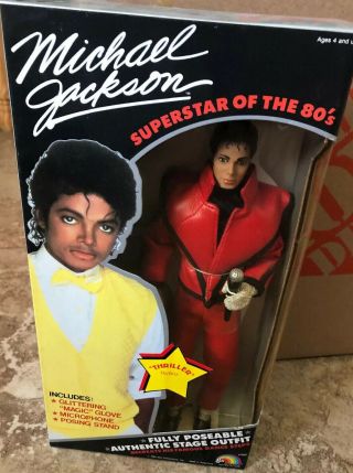 Vintage 1984 Michael Jackson Doll Thriller Superstar Nib
