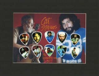 Cat Stevens Matted Picture Guitar Pick Limited Wild World Father And Son